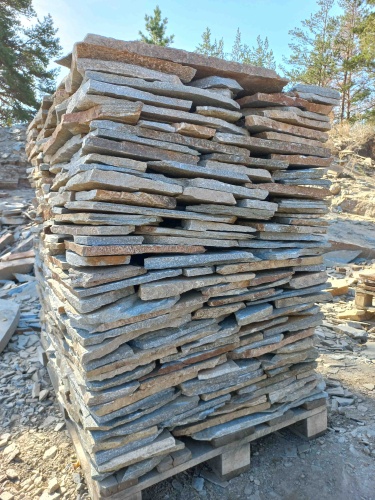 Плитняк златолит серебристый для цоколя, отмостки купить в Чеченской Республике