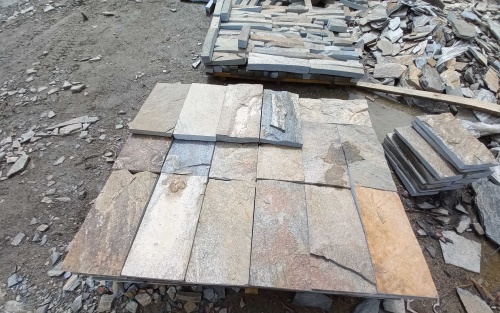 Плитка пилёная златолит Уральский для цоколя, отмостки купить в Чеченской Республике