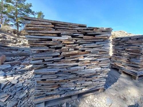 Плитняк златолит серебристый для фасада купить в Чеченской Республике